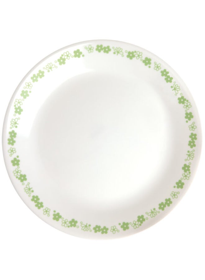 Corelle Spring Blossom Green 12-Piece Dinnerware Set, Vitrelle Glass, Chips & Crack Resistant, Lightweight & Stackable, Dishwasher & Microwave Safe, Service for 4, Includes 4 Dinner Plates, 4 Side Plates & 4 Bowls - Image 2